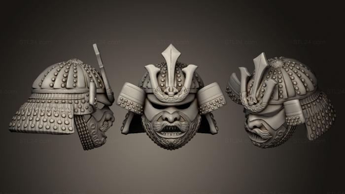 Mask (Samurai Helmet, MS_0192) 3D models for cnc